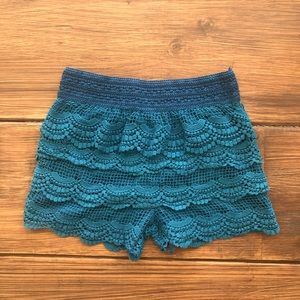 Rue 21 Blue Lace Shorts